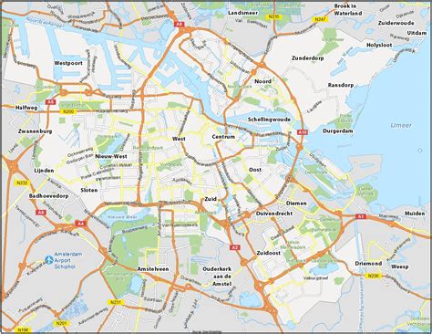 Map of Amsterdam, Netherlands - GIS Geography