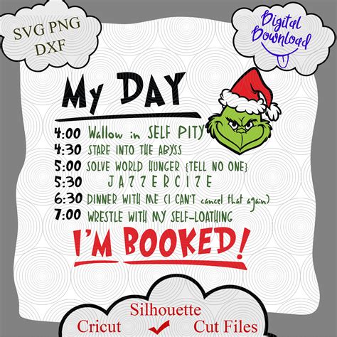 My day I m booked svg, Grinch svg, grinch png, grinch quotes - Inspire ...