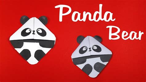 How to Make a Paper Panda Bookmark - Easy Panda Bear Bookmark DIY ...