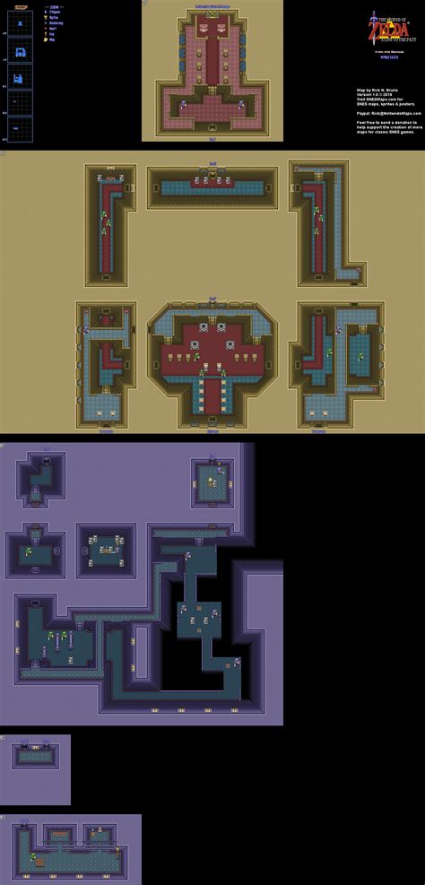 The Legend of Zelda: A Link to the Past - Hyrule Castle Map (Labeled ...