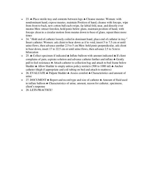 Foley catheter insertion document