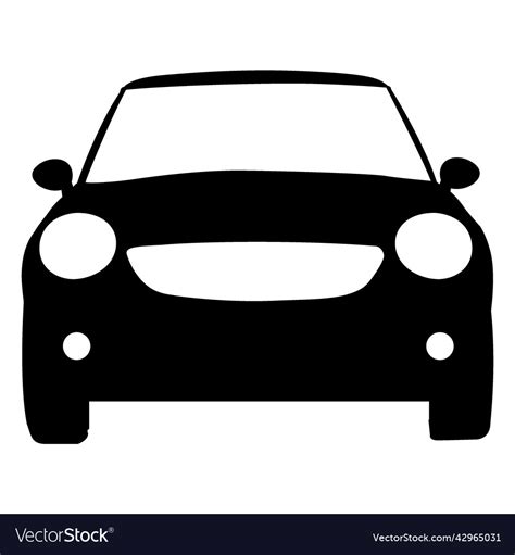 Car Silhouette Vector Front