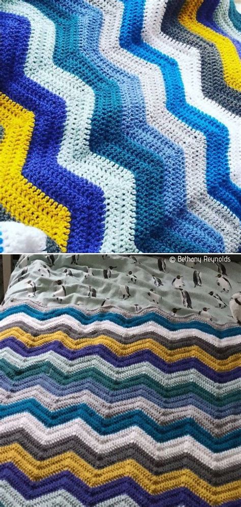 Zig-Zag Stitch Crochet Blankets Free Patterns | Zig zag crochet, Zig zag crochet blanket, Zig ...