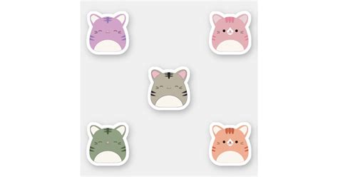 Cat Squishmallow Pack Sticker | Zazzle