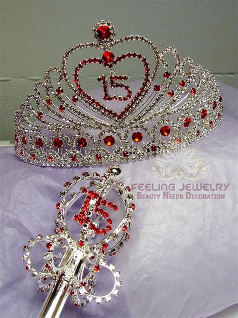 2017 Crystal Scepter Tiara Crown Set Jewelry Pageant Tiara Quinceanera Tiara Crown From ...