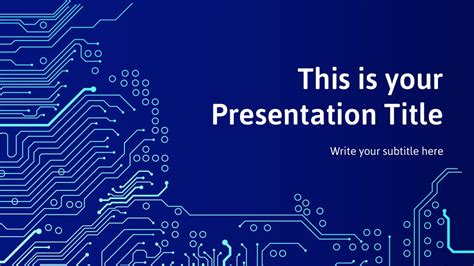 Free Circuit Board Theme Powerpoint Template - DesignHooks