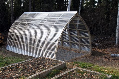 Hoop/quonset hut type building for temporary living structure (green ...