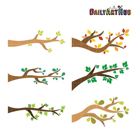 Tree Branches Clip Art Set – Daily Art Hub // Graphics, Alphabets & SVG