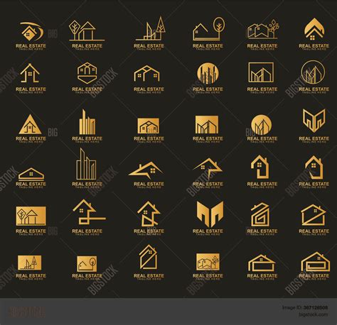 Set Real Estate Logo Vector & Photo (Free Trial) | Bigstock