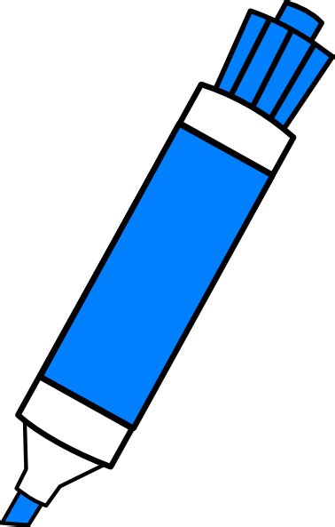 Blue Dry Erase Marker Clip Art at Clker.com - vector clip art online, royalty free & public domain