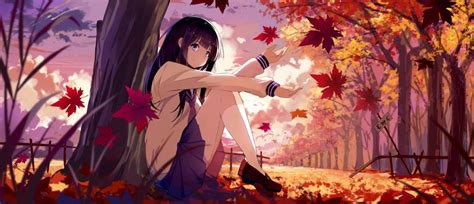 Anime Girl Wallpaper Fall - Anime Wallpaper HD