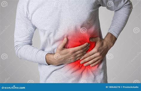 Pain in Liver is Highlighted in Red Stock Photo - Image of health, highlighted: 180646278