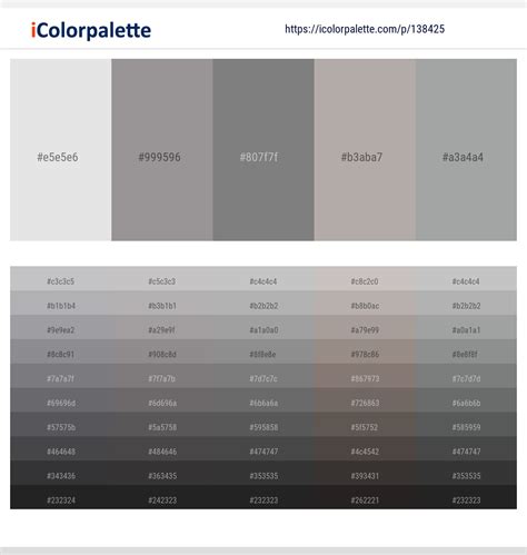 5 Latest Color Schemes with Iron And Gray Color tone combinations | 2024 | iColorpalette