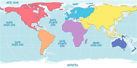 mapa del mundo en continentes de diferentes colores 6434639 Vector en Vecteezy