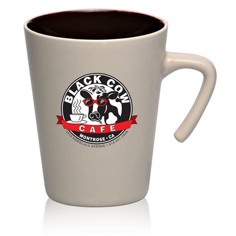 Promotional Coffee Mugs – 9 oz. Aztec Two-Tone Open Handle Mugs