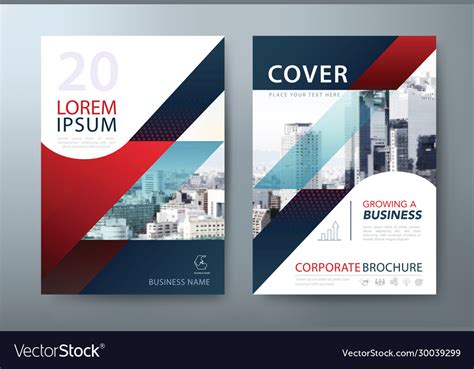 Annual report brochure flyer book cover templates Vector Image