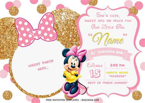 Minnie Mouse Birthday Invitation Templates Free - Nisma.Info