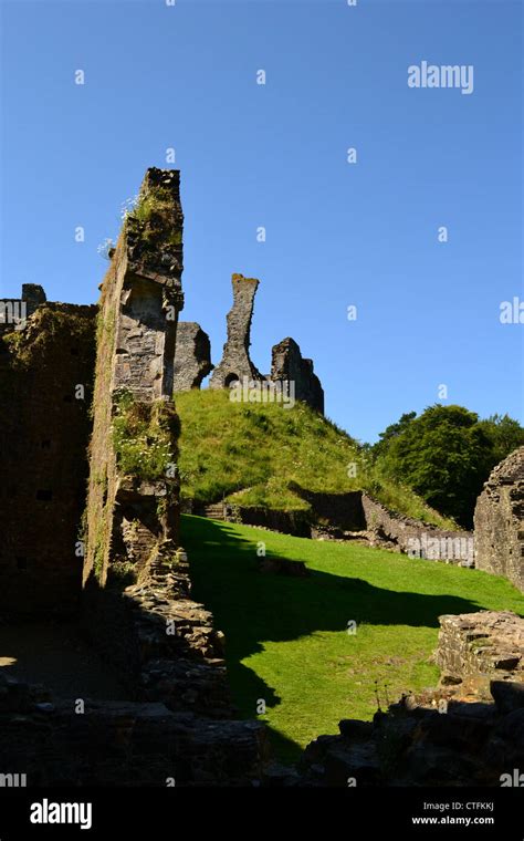 Okehampton Castle Ruins, Devon Stock Photo - Alamy