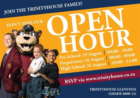 Trinityhouse Glenvista | Open Hour