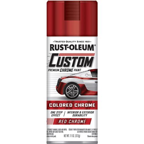 Black, Rust-Oleum Automotive Custom Chrome Gloss Spray Paint, 10 Oz ...