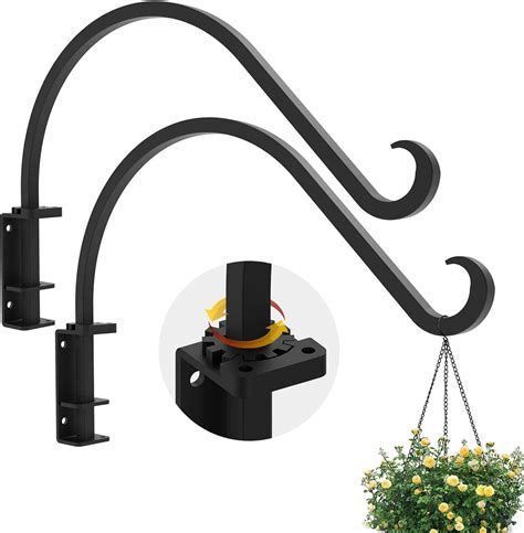 Amazon.com : Swivel Plant Hanging Hooks Heavy Duty (2 Pcs-14 Inches) - Black Iron Plant Hanger ...