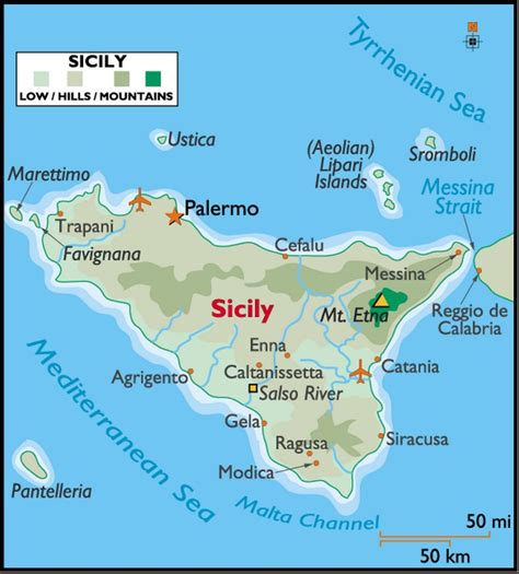 Map of Sicily with major Cities + Places | This is Italy