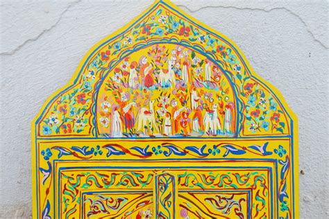 Moroccan Wall Mirror Arch Mirror Wall Decor Hand Painted - Etsy