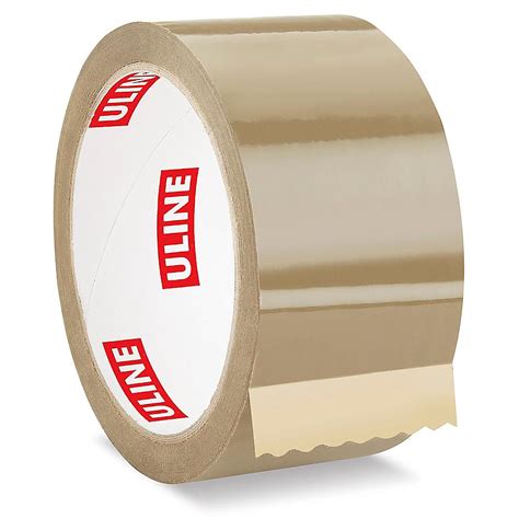 Uline Economy Tape - 2 Mil, 2" x 55 yds, Tan S-3266 - Uline