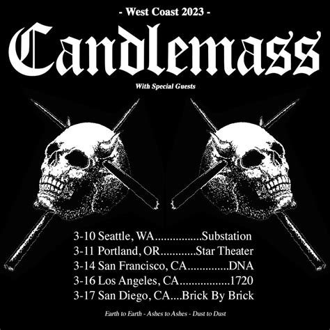 Candlemass Tour Poster 2023 - Consequence