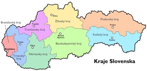 Mapa Slovenska Kraje | Mapa