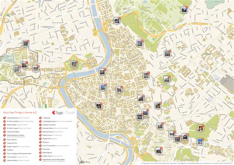 Rome Printable Tourist Map | Sygic Travel