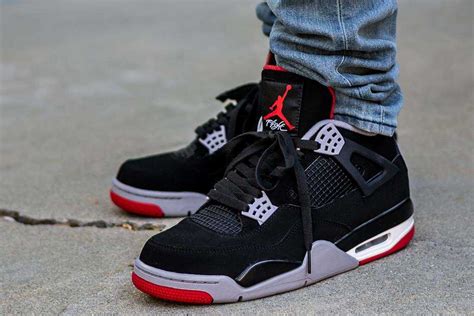 2019 Air Jordan 4 Bred On Feet Sneaker Review