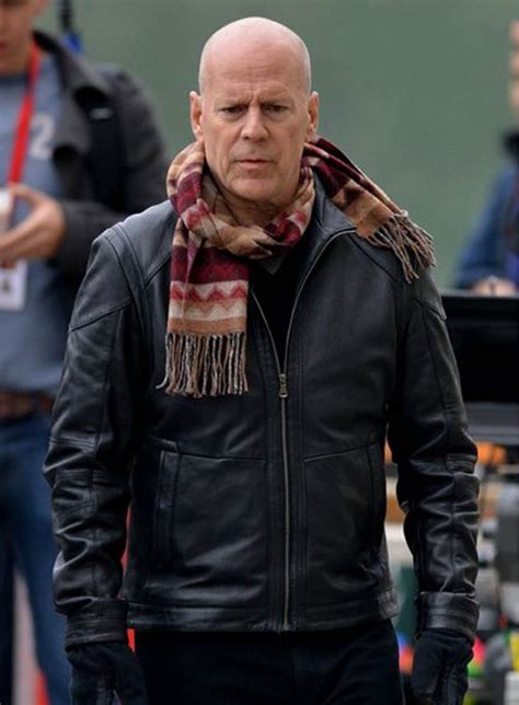 Bruce Willis Red 2 Leather Jacket : LeatherCult