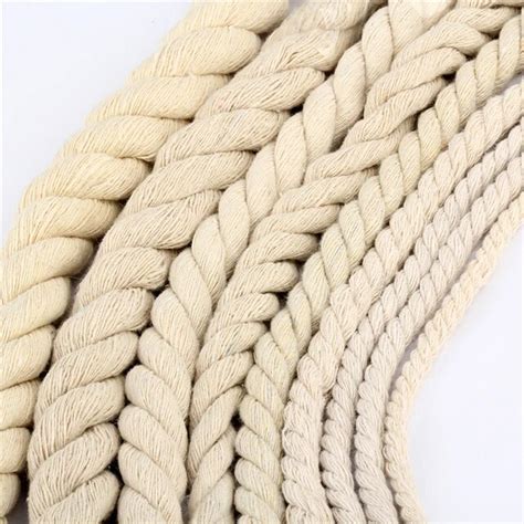 5mm 20mm Beige Cotton Cord Braided Woven Twisted Cotton Cord DIY ...