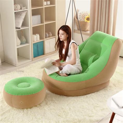 Lazy Sofa Single Small Inflatable Sofa Bed Bedroom Balcony Nap Creative ...