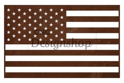 American Flag DXF File for CNC