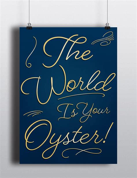 The World is Your Oyster Print Wall Art - Etsy