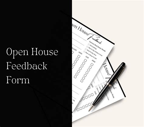 Open House Feedback Form, Pdfs Real Estate Marketing, Agent Printable Realtor Open House Flyers ...