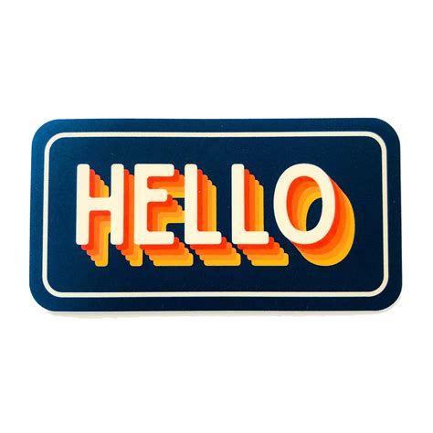 Sticker - Hello - PLENTY Mercantile & Event Venue