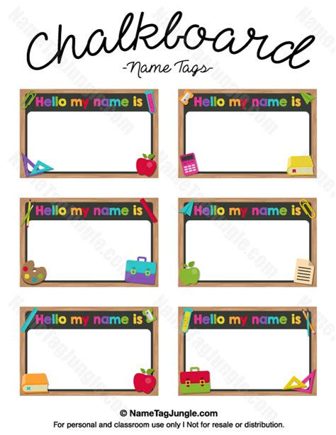 Free Preschool Printable Name Plates - Ted Luton's Printable Activities for Kids