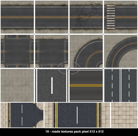 Road texture pack seamless 07628