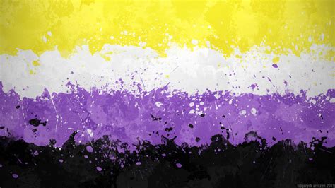 Non-Binary Flag Wallpaper - Grungy Splatter by GaryckArntzen on DeviantArt