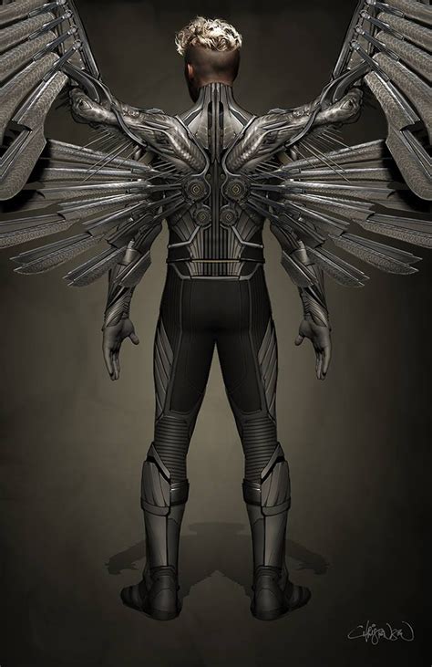 Conceptual Artwork of Ben Hardy as Angel in the Upcoming Marvel Superhero Film 'X-Men: Apocalypse'