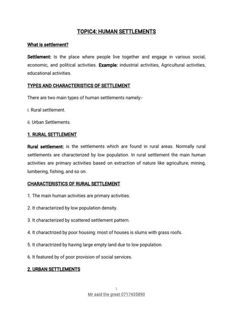 Human Settlement | PDF | Urbanization | Economic Growth