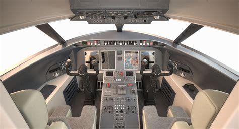 challenger bombardier 605 cockpit 3d max