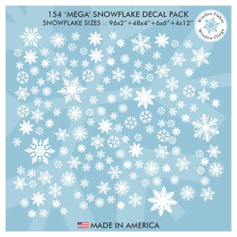 Snowflake Decals | Vinyl Snowflake Stickers | Window Flakes