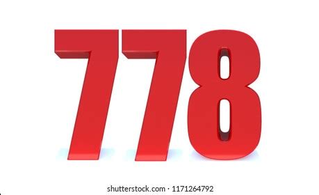 3d Red Number 778 Isolated On Stock Illustration 1171264792 | Shutterstock