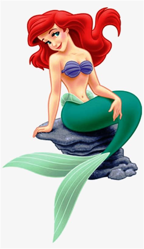 Ariel Blushes While Sitting On A Rock - Ariel Png PNG Image ...