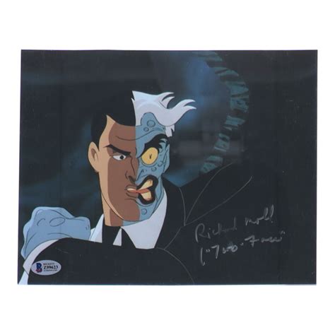 Richard Moll Signed "Batman: The Animated Series" 8x10 Photo Inscribed "Two-Face" (Beckett ...