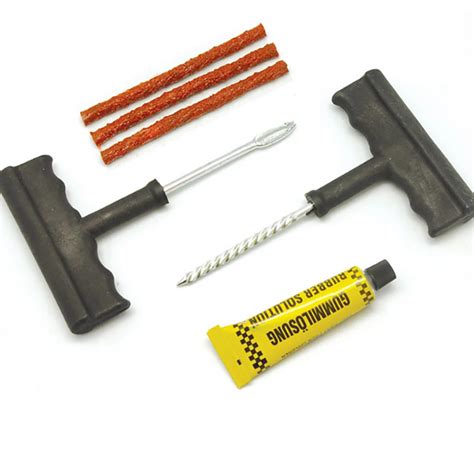 RERAS Car Bike Auto tubeless Tire Repair Kit Tyre Puncture Plug Repair Tool Kit Puncture ...